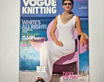 Vtg Vogue Knitting International Magazine Spring Summer 1999 Knit Patterns