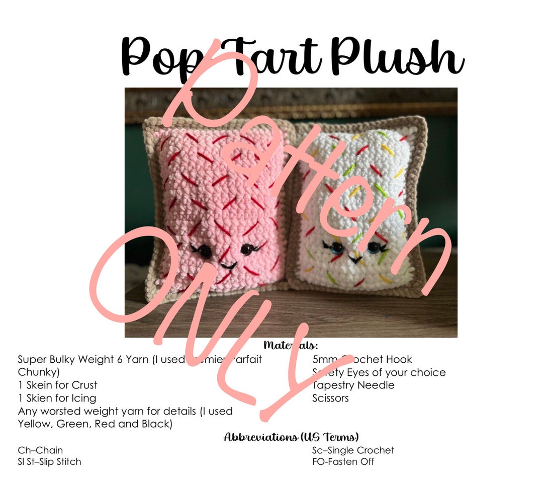 Pop Tart Plush *CROCHET PATTERN* Etsy
