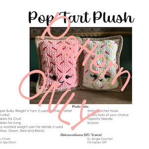 Pop Tart Plush- *CROCHET PATTERN*