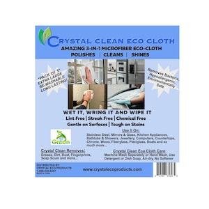 5 pcs XL Amazing Lint-Free/Streak-Free/Chemical-Free Microfiber Cloth For Windows & Glass/Mirrors Stainless Steel Appliances TV/Computer..