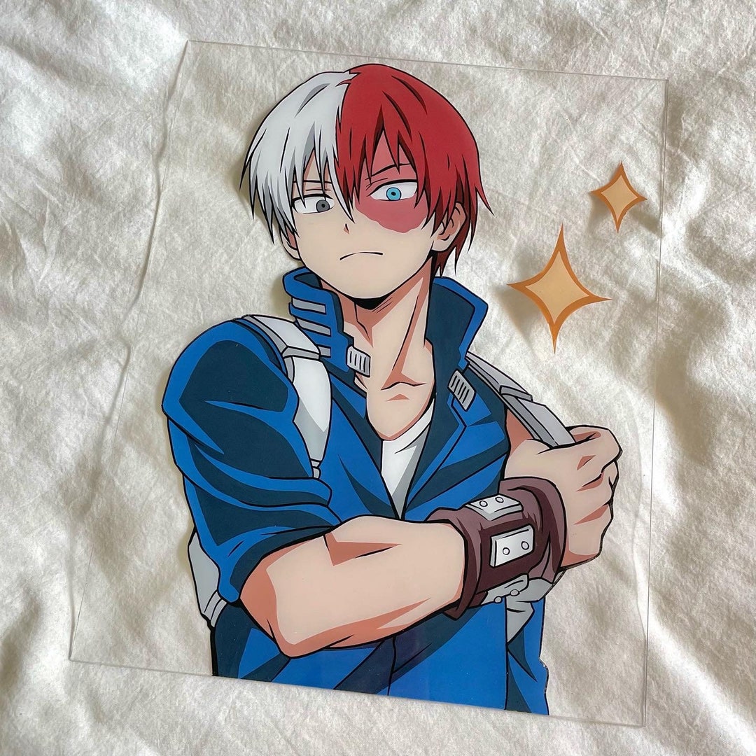 Todoroki Shoto Anime Glass Painting Etsy