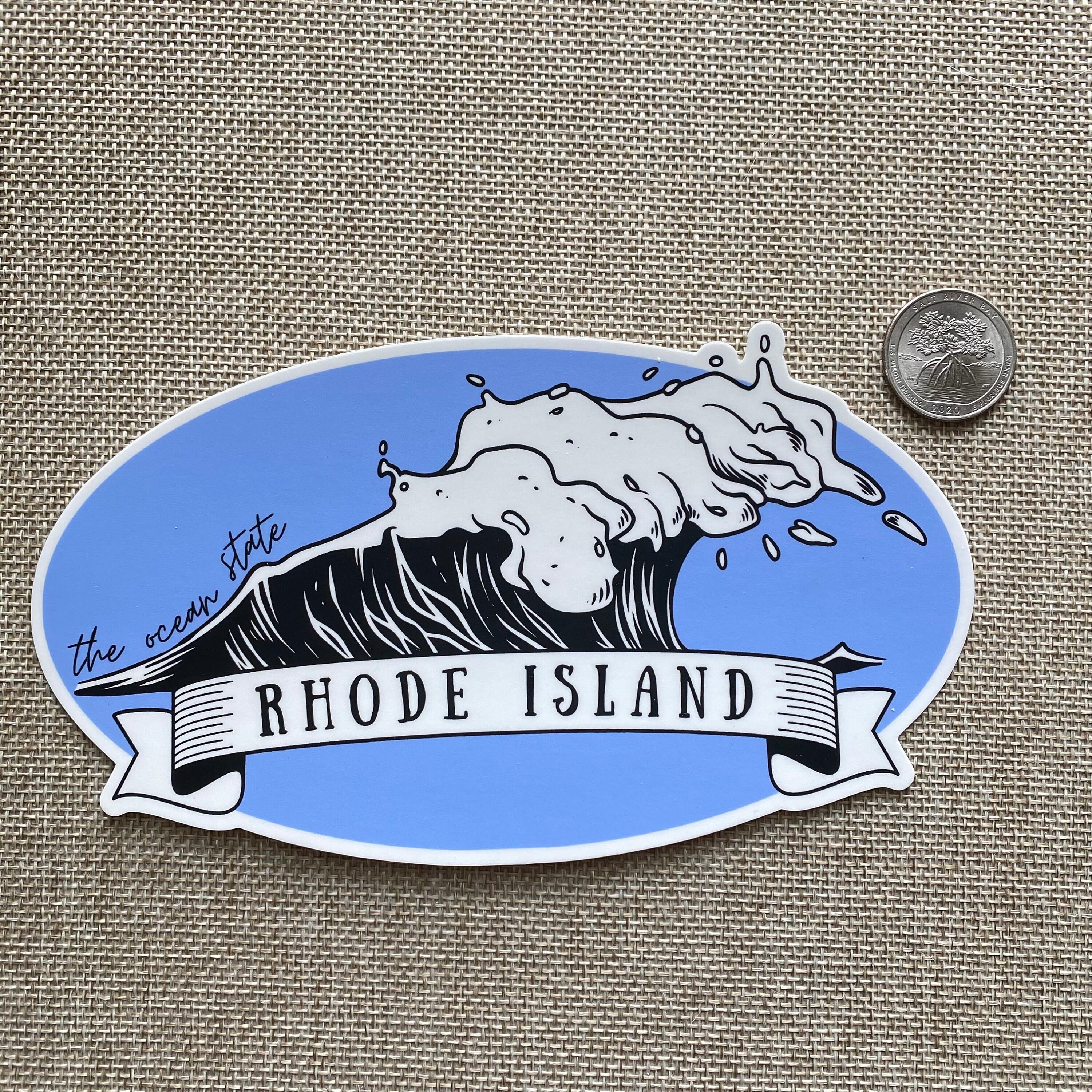 Ri Icon Sticker RHODE ISALDN STICKER | Large Rhode Island Souvenir Decal, Ri Bumper ...