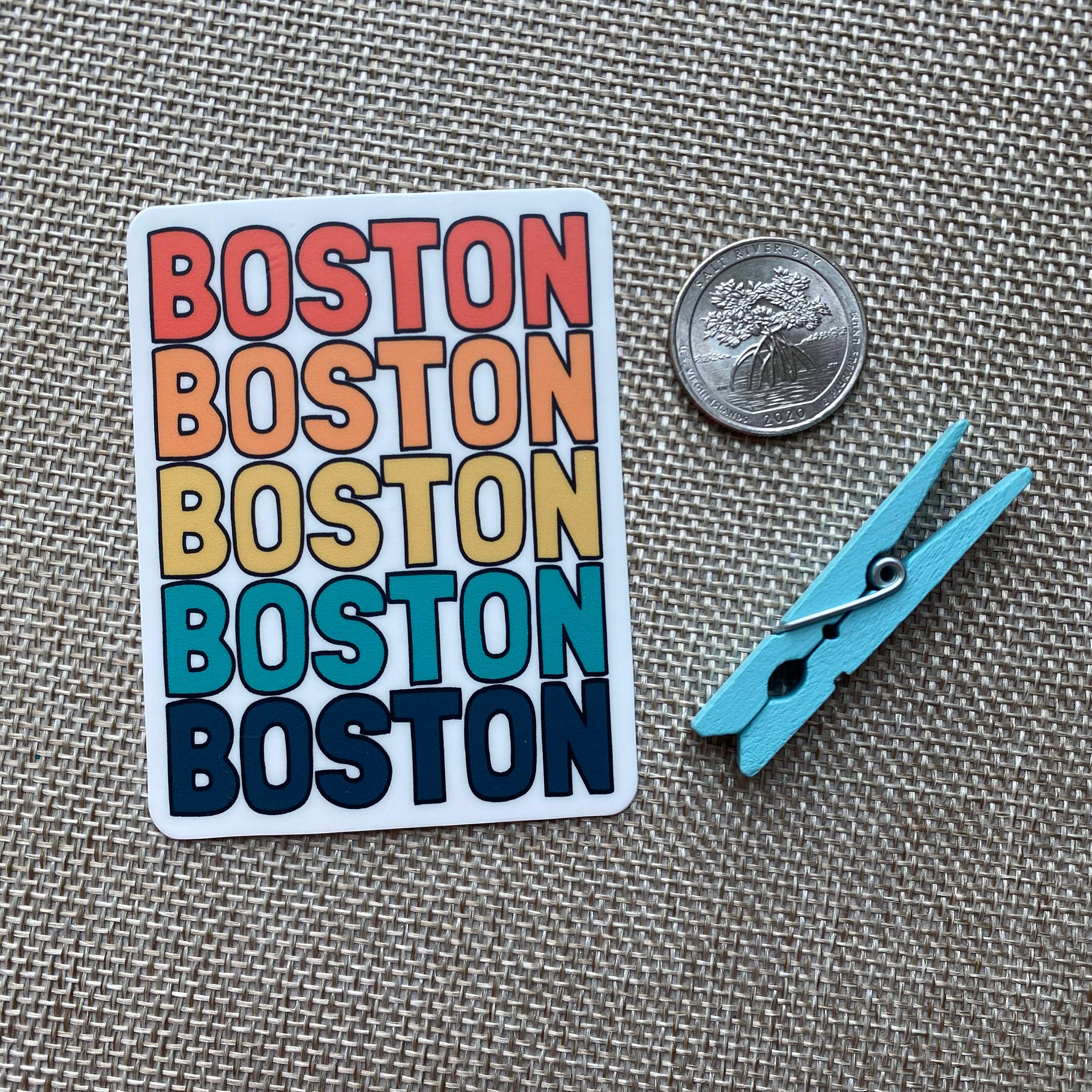 BOSTON MA STICKER | Souvenir Boston Sticker, Boston Massachusetts Car ...