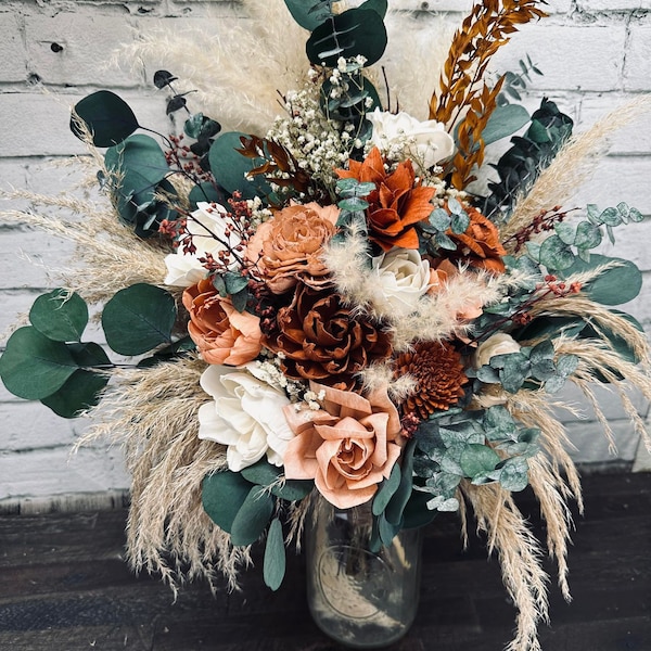 Rustic Wedding Bouquet - Etsy
