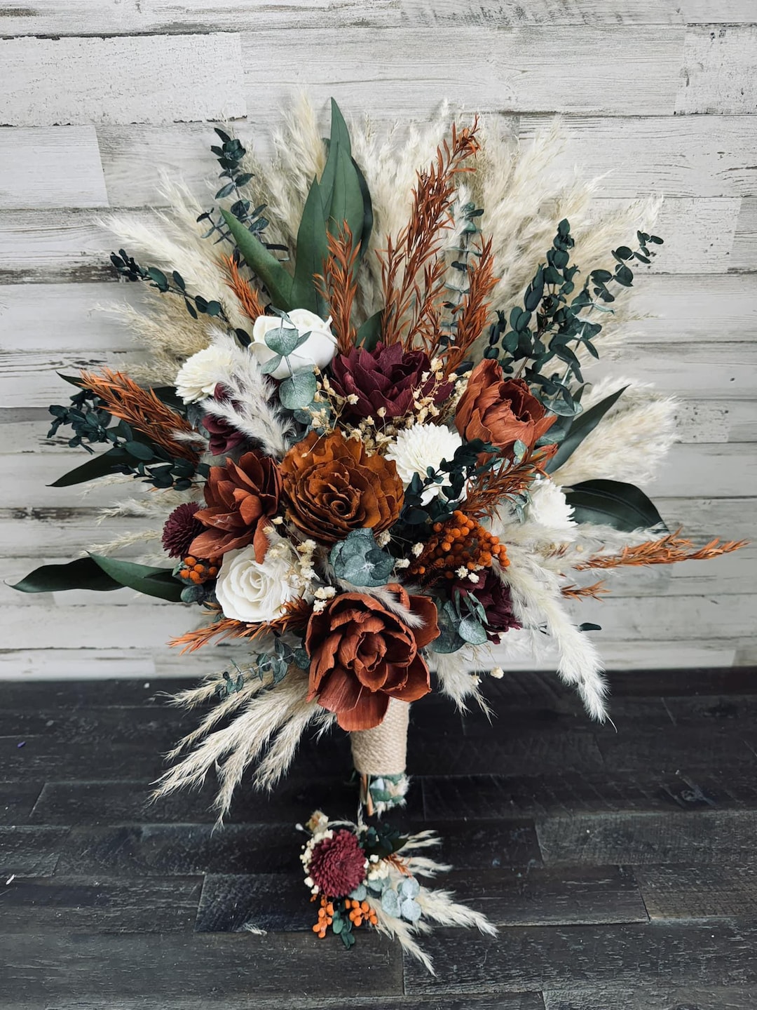 Rustic Ivory RUMORS: Rustic/ Boho/ Ivory/ Rust/ Wood/ Pampas/ Eucalyptus/ Bridal ...