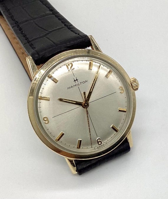 Vintage Hamilton Sea Ranger Crosshair Dial Mechanical 10k RGP Case Unisex Wrist Watch Etsy