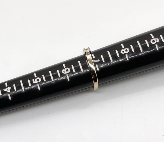 Natural Solitaire Diamond Solid 14k White gold La… - image 6