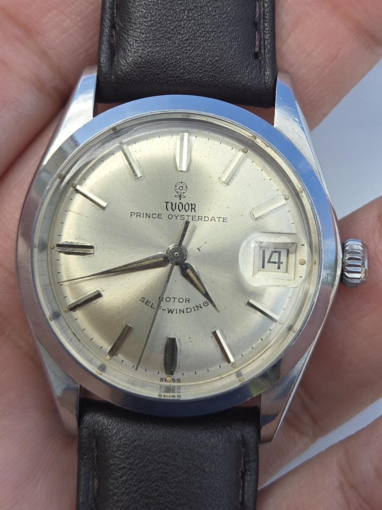Serviced Vintage Tudor Prince Oysterdate Stainless Steel Swiss
