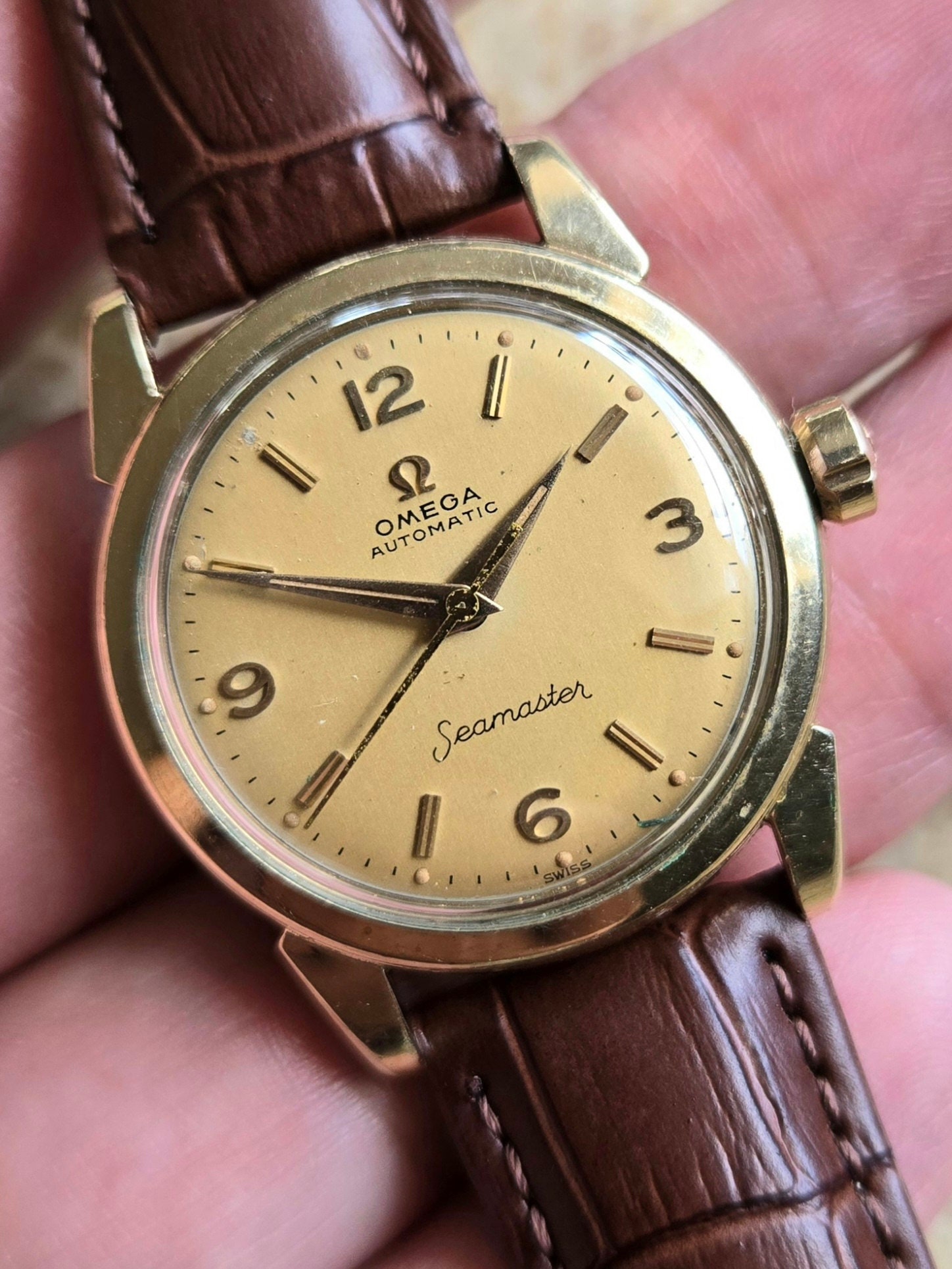 Vintage Omega Seamaster Automatic Cal 470 14k Gold Filled Case 
