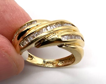 Estate 14k Gold Baguette Diamond Band Ring (0.45 tcw)