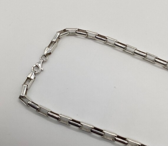 925 Sterling Silver Paperclip Rectangular Square … - image 4