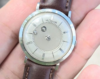 Vintage LeCoultre Galaxy Mystery Zifferblatt: 14k Weissgold, Swiss Made