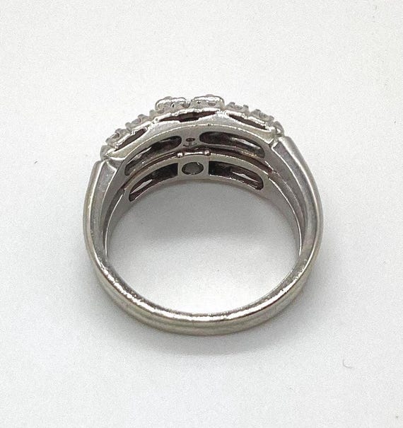 Estate Diamond Solitaire 14k White Gold Wedding R… - image 5