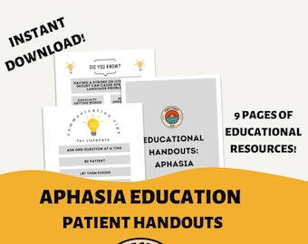 Folletos educativos para pacientes con afasia: Apoyo comunicativo para terapeutas del habla y el lenguaje (descarga digital)