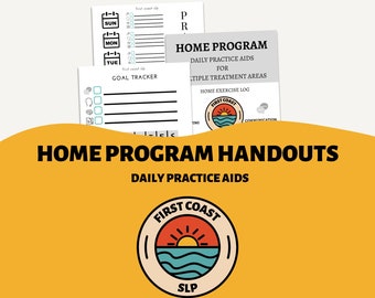 Materiales imprimibles para el seguimiento de objetivos de terapia del habla y el lenguaje en programas domiciliarios para la disfagia, la comunicación y la cognición.