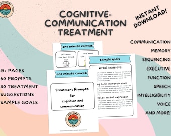 Materiales de tratamiento de la comunicación cognitiva para terapeutas del habla y el lenguaje en terapias de salud a domicilio en centros de enfermería especializada