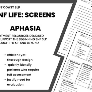 SNF SLP: aphasia screen