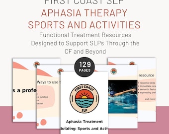 Tratamiento de la afasia / Deportes y actividades / Materiales de tratamiento imprimibles/digitales para terapia del habla