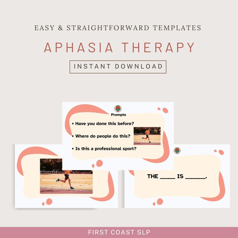 Aphasia Treatment | Sports and Activities | Speech Therapy Printable ...