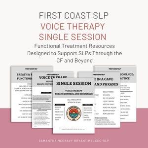 Voice Therapy Session Plan for Breath Control & Resonance | SLP Printable | Adult Voice Therapy Digital Download | First Coast SLP