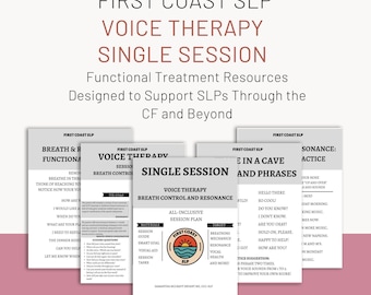 Plan de sesión de terapia de voz: Control de la respiración y resonancia (Descarga digital imprimible de SLP)