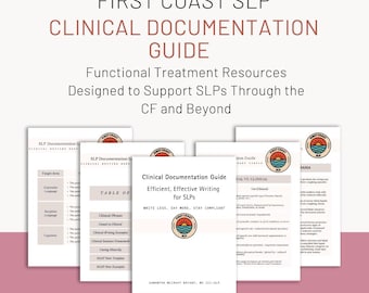Guía de documentación clínica para logopedas / Notas de logopedia / Plantillas de redacción claras, concisas y compatibles
