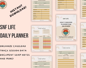 Planificador de pacientes de SNF y SLP: Disfagia, disartria, terapia cognitiva (Descarga digital)
