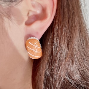 Leuke Sushi Oorbellen, Zalm Sushi Oorbellen, Voedsel Oorbellen, Unieke Cartoon Stijl Oorbellen, Sushi Stud Earring, Sterling Zilveren Post