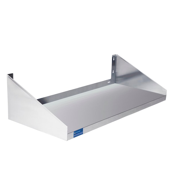 30″ X 12″ Stainless Steel Wall Shelf with Side Guards