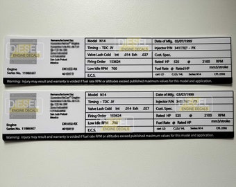 Upmins N14 Motor Ventildeckel Aufkleber Sticker set 1999 CUSTOM