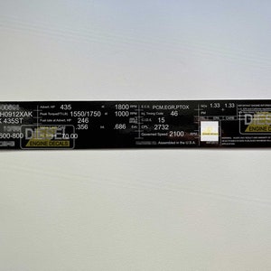 Cummins ISX 435ST Engine Valve Cover Decal Sticker set BLACK Edition 1999 CUSTOM