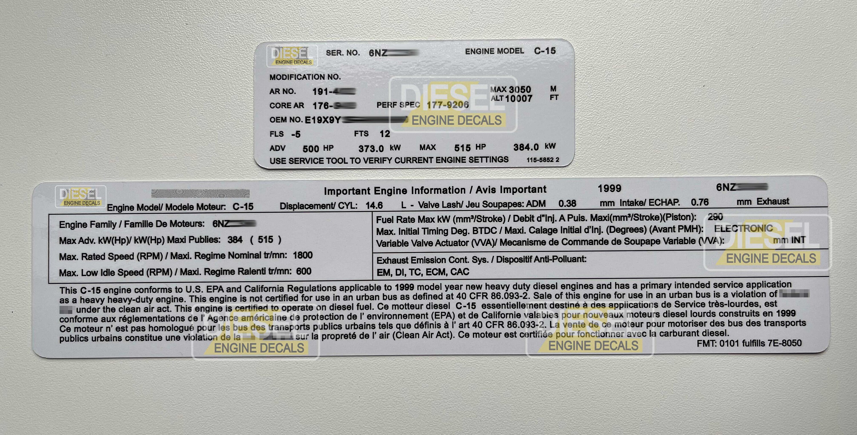 CAT C-15 6NZ 14.6L Alternative Design Diesel Engine Valve Cover