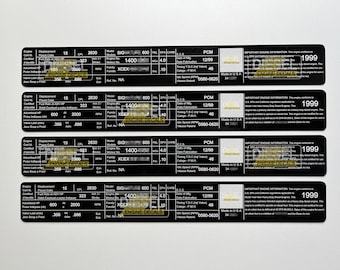 Ensemble d'autocollants pour couvre-soupape de moteur Cummins ISX Signature 600 1999 NOIR PERSONNALISÉ