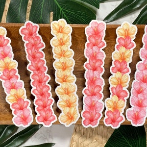 Hibiscus Strand Sticker | Waterproof Sticker | UV Resistant Sticker | Car Decal | Laptop Decal | Water Bottle Sticker | Die cut Stickers