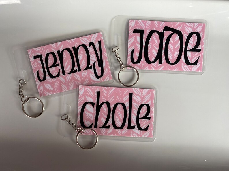 Laminated Name Tags Leaves Large - Etsy