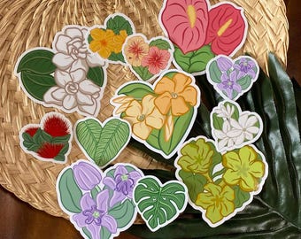 Floral Heart Sticker | Waterproof | UV Resistant | Laptop Decal | Water Bottle | Die cut