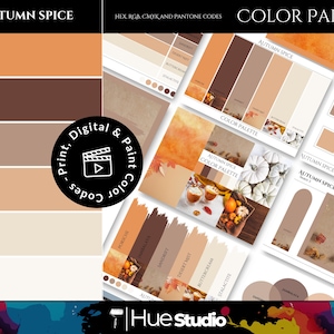 Autumn Spice Brand Farbpalette: Canva Template (Digitaler Download)