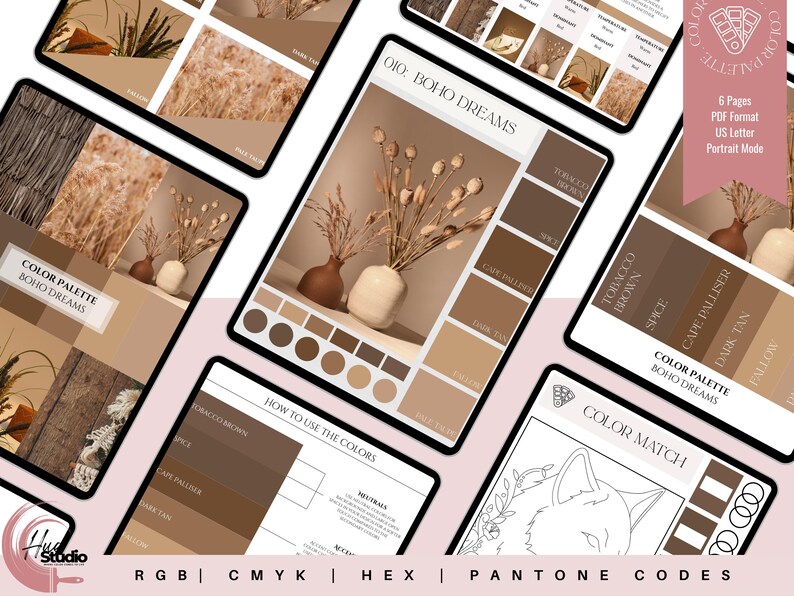Marken-Farbpalette | Luxus-Farbpalette | Farbpalette mit CMYK, RGB & Hex Codes | Premium Farbpalette | Boho-Träume Bild 15