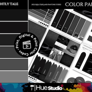Nightly Tale Black Brand Farbpalette: Canva Template (Digitaler Download)