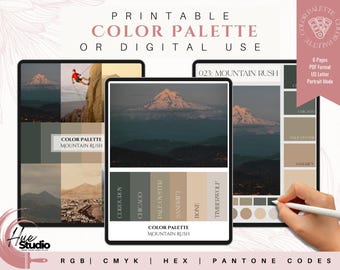 Mountain Rush Earth Tones Brand Color Palette, earthy color palette, seasonal color palette, website color palette, desert color palette,