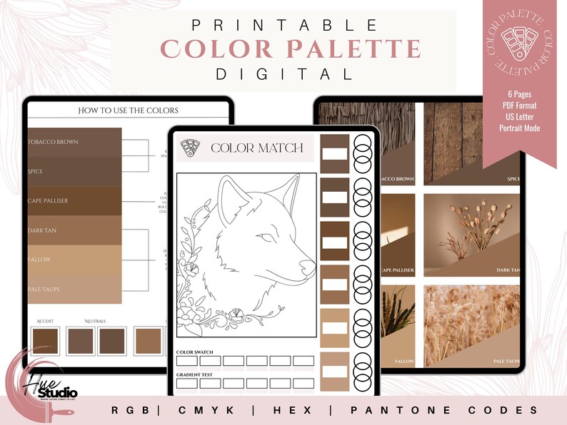 Marken-Farbpalette | Luxus-Farbpalette | Farbpalette mit CMYK, RGB & Hex Codes | Premium Farbpalette | Boho-Träume Bild 9