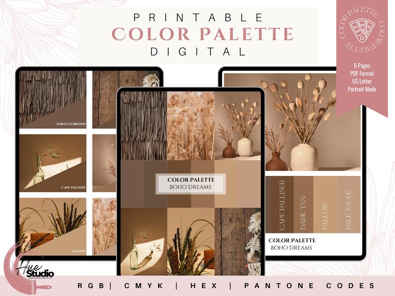Marken-Farbpalette | Luxus-Farbpalette | Farbpalette mit CMYK, RGB & Hex Codes | Premium Farbpalette | Boho-Träume Bild 8