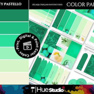 Minty Green Brand Color Palette: Canva Deluxe Kit (Digitaler Download)