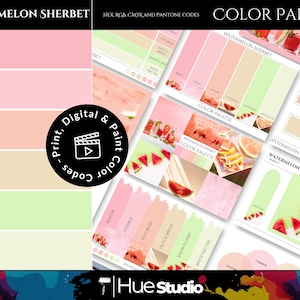 Watermelon Sherbet Brand Farbpalette: Canva Deluxe (Digitaler Download)