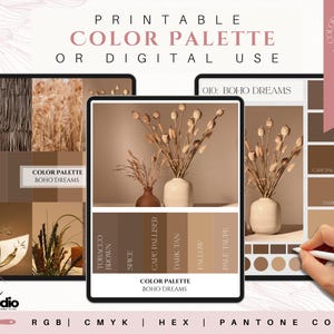 Marken-Farbpalette | Luxus-Farbpalette | Farbpalette mit CMYK, RGB & Hex Codes | Premium Farbpalette | Boho-Träume Bild 1