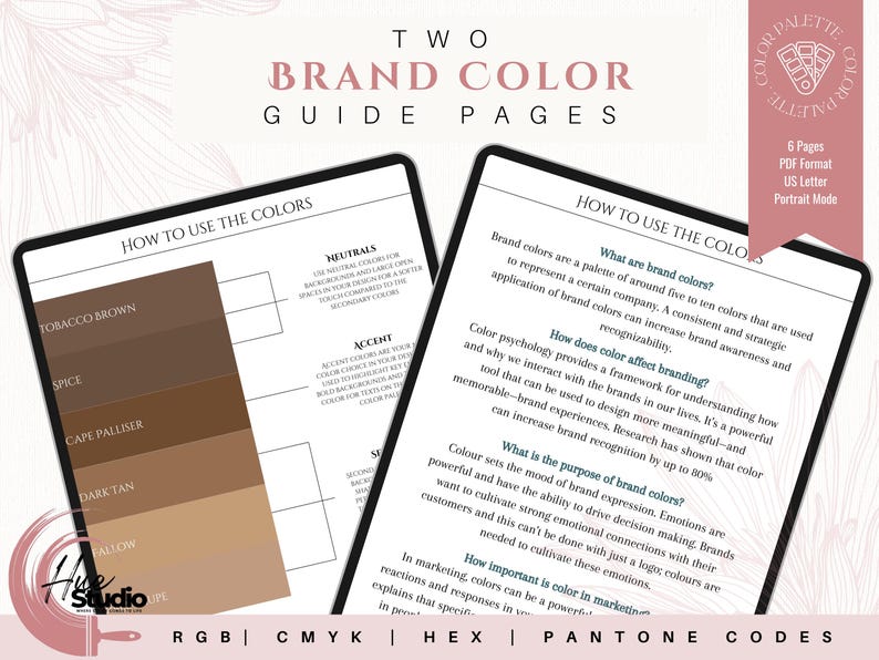 Marken-Farbpalette | Luxus-Farbpalette | Farbpalette mit CMYK, RGB & Hex Codes | Premium Farbpalette | Boho-Träume Bild 13