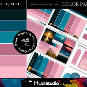 Sunset Graffiti Brand Farbpalette: Canva Farbcodes (Digitaler Download)