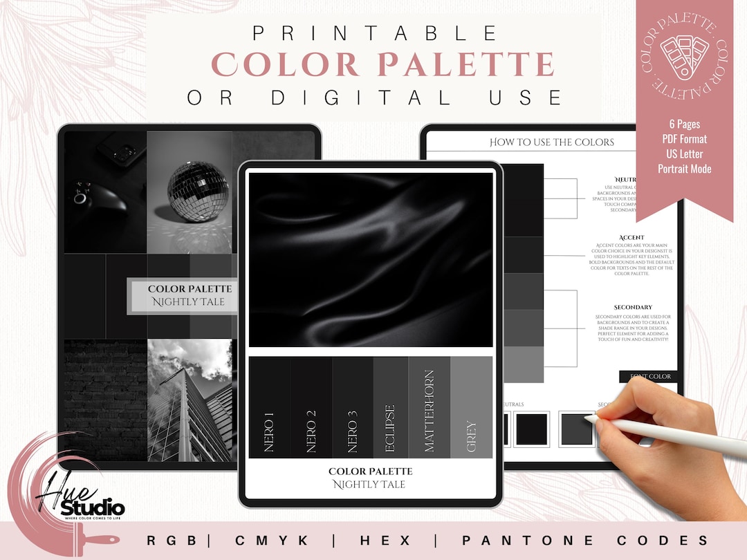 Brand Color Palette | Luxury Color Palette | Colour Palette With CMYK ...