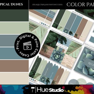 Tropical Dunes Earth Tones Color Palette: Canva Brand Kit (Digital Download)