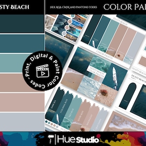 Dusty Beach Brand Farbpalette: Canva Farbcodes (Digitaler Download)